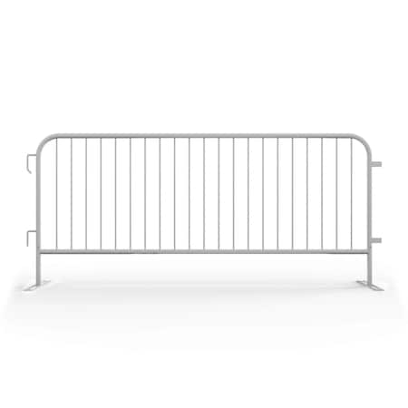 Angry Bull Barricades Steel Barricade, Powder Coating Steel, 44 in. Height, White AC-HDX85-FL-WH